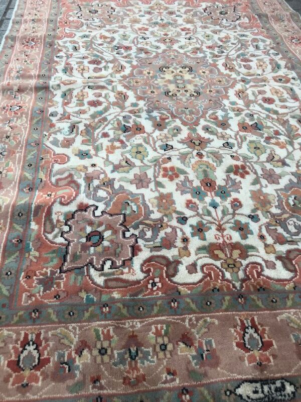 Pakistan wool carpet handmade silk rug 127x192 cm