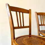 4 bistro chairs in light beech