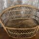 Lot of old sofa + armchair Emmanuelle style woven wicker vintage doll