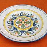 Old polychrome plate Earthenware Lunéville Diameter: 230mm