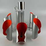 60s 70s 6-flame Sputnik candlestick metal chrome space age design