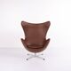The Egg - Model 3316 - Brown leather - Arne Jacobsen - Fritz Hansen