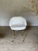 Vintage white furry cocktail chair
