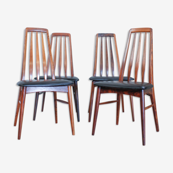 Lot de 4 chaises Eva de Niels Kofoed pour Koefoeds Mobelfabrik, années 1960