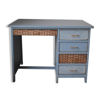 Vintage blue horizon desk
