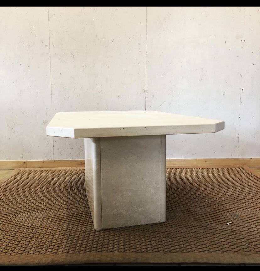 Travertine coffee table