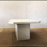 Travertine coffee table