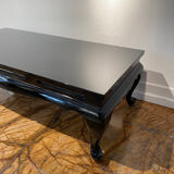 Chinoiserie coffee table with black lacquer