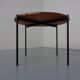 Round teak and steel coffee table from Thonet, 1950s.