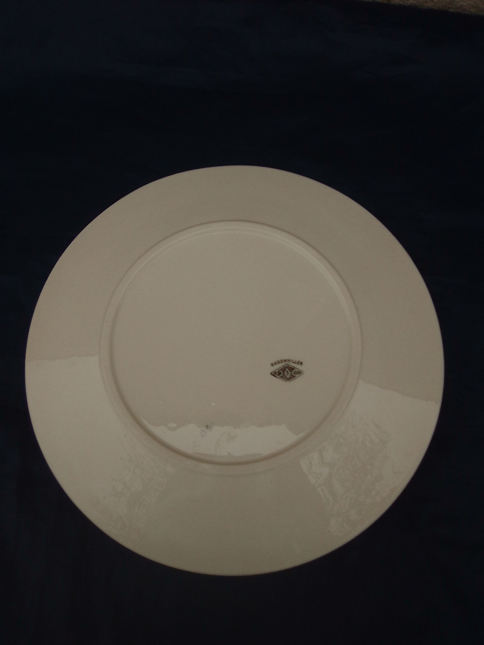 Plate in Badonviller earthenware model DOC diam 24 cm