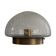 Flush glass shade with bubble texture and brass base by Hillebrand, 1960s, Germany.