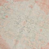 Tapis Oushak Vintage Corail Beige Pastel, 215x319 Cm
