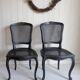 Pair of cane chairs
