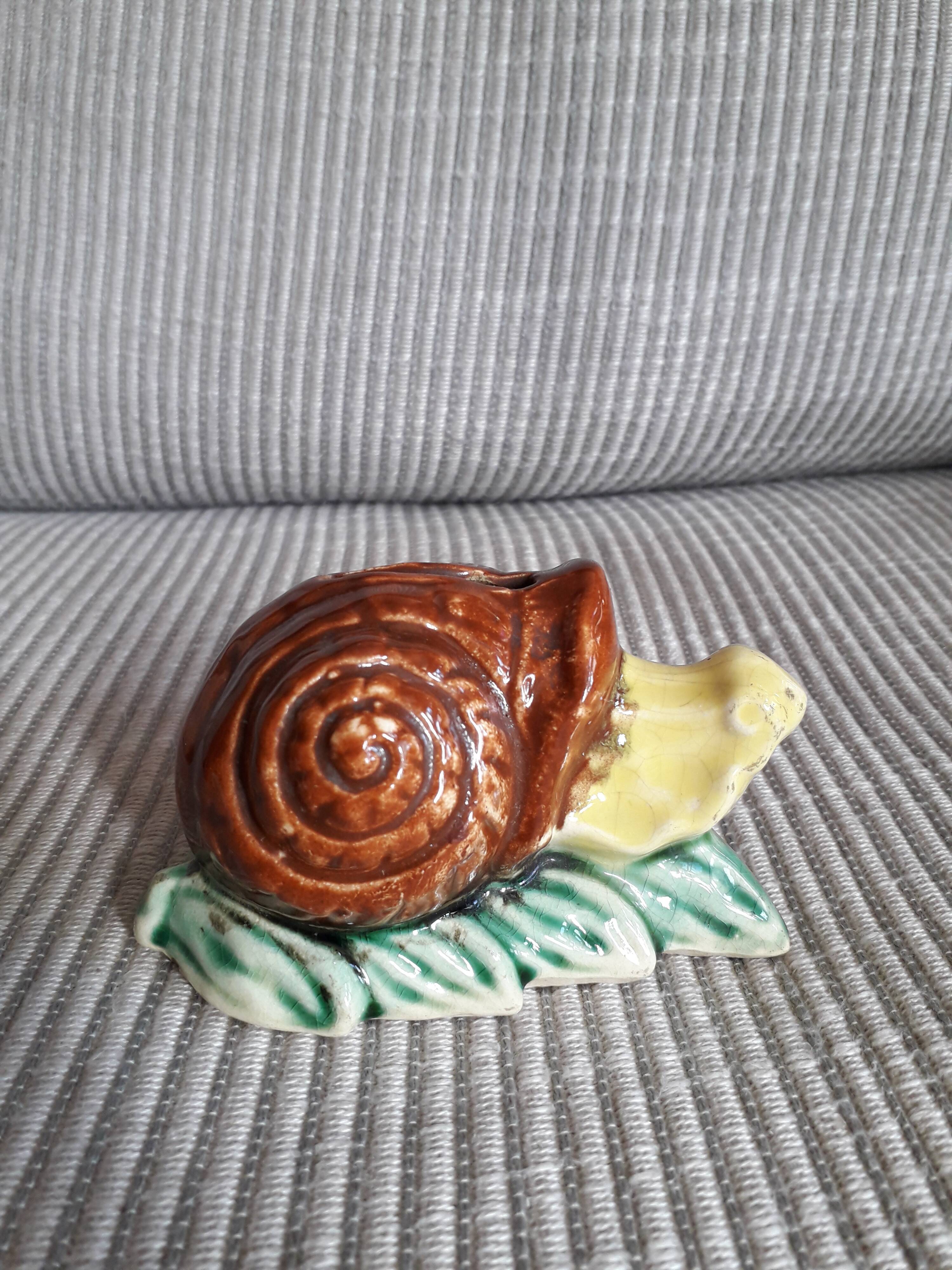 Vintage snail shaped ceramic