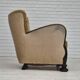 1950s, Danish vintage relax armchair, furniture velour, ash wood.