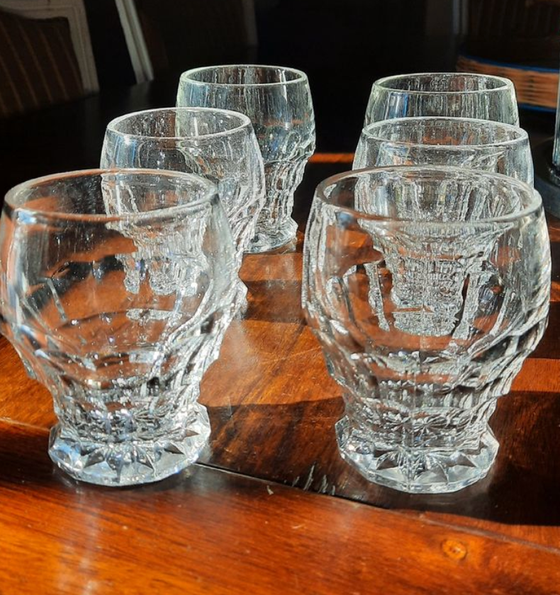 Lot de 6 verres des années 1930
