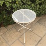 Iron tripod side table wrought iron