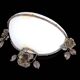 Art Deco wall sconce, wrought iron and alabaster – France, circa 1920