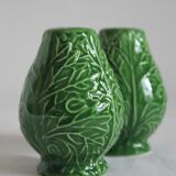 Salt and pepper shaker slurry cabbage leaves