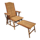 Riviera chaise longue • Art Deco • red and black rattan