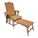 Riviera chaise longue • Art Deco • red and black rattan