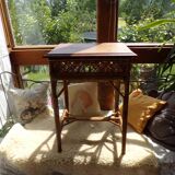 Small rattan and wicker table