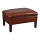 Leather ottoman in classic English style finished with decorative nails