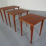 Danish Teak Nesting Tables, 1960s, Set of 3