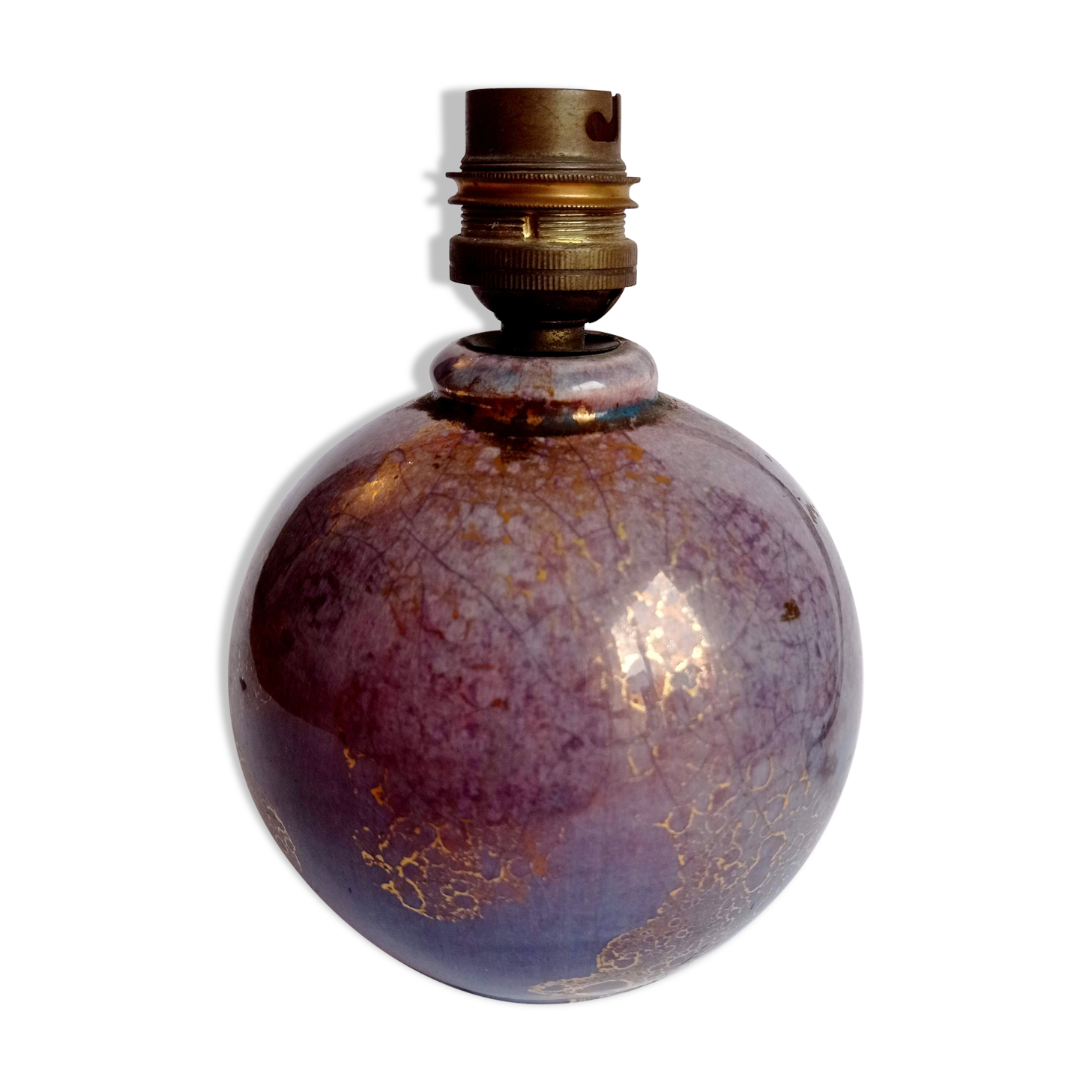 Pied de lampe céramique décor à l'or