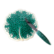 Verceram cheese platter and knife, leaf decoration
