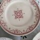 Set of 6 dinner plates in Terre de fer earthenware, red color