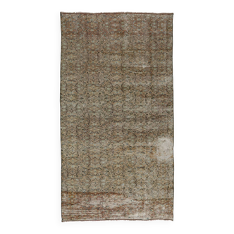 Tapis vintage turc anatolien fait à la main 285 cm x 144 cm