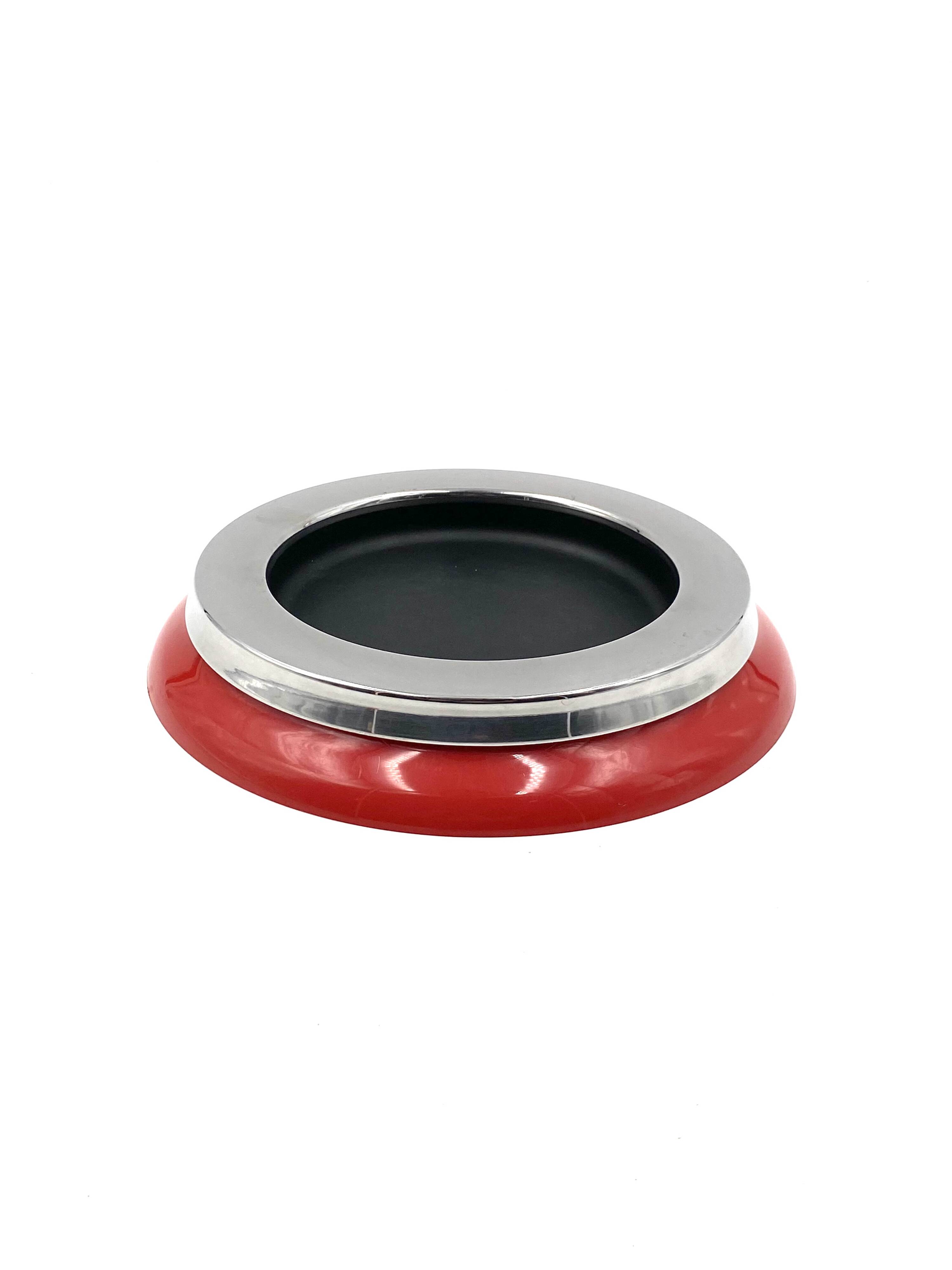 Sergio Asti, mod.4635 red ashtray / catchall, Kartell Italy 1967