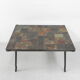 Brutalist coffee table with slate top