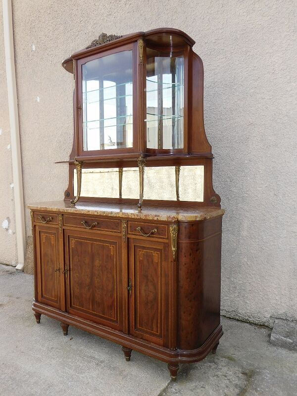 Buffet vitrine 1920 style louis XVI