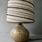 Stoneware lamp with its lampshade