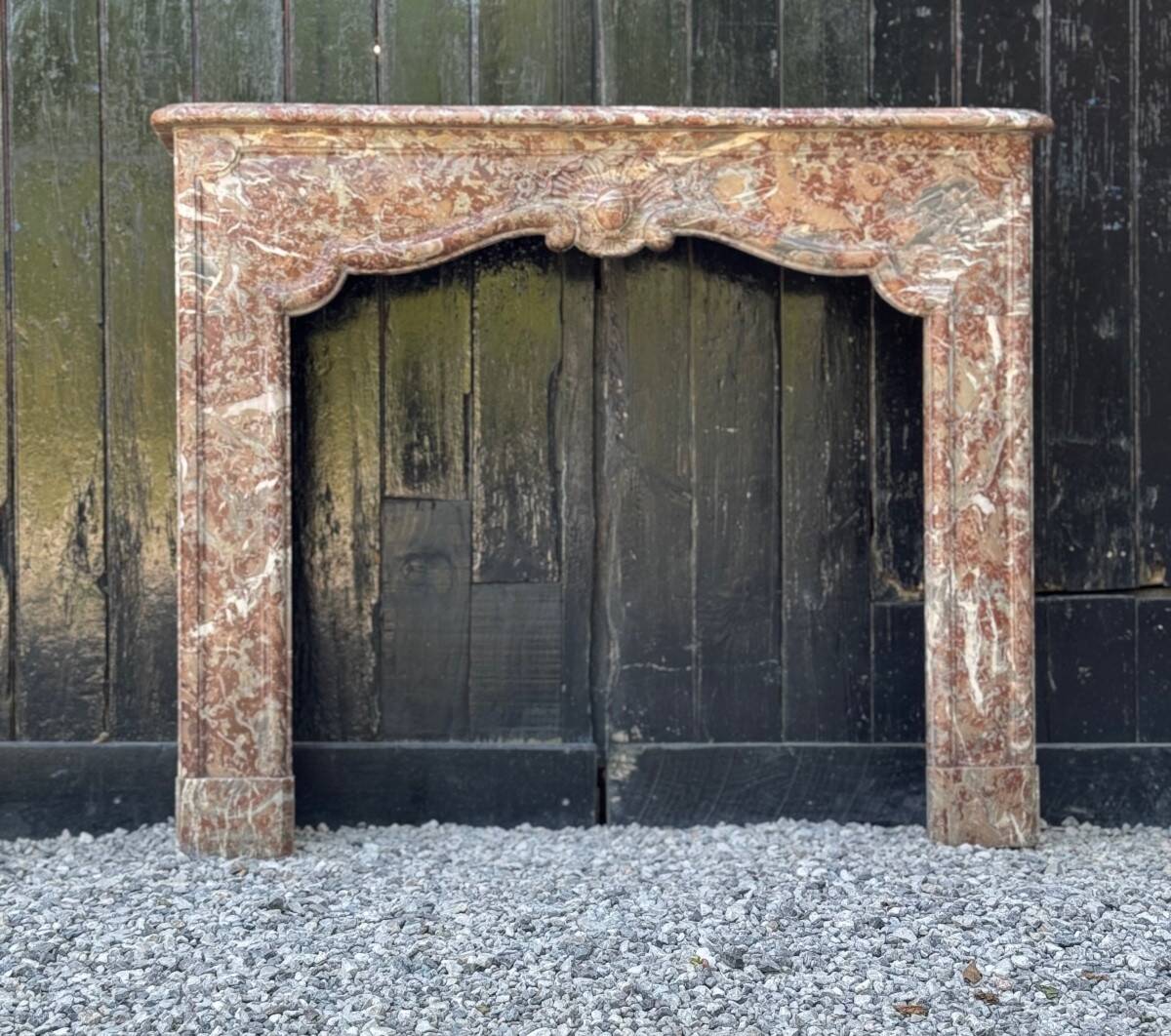 Regency style fireplace in Rance marble, 19th century