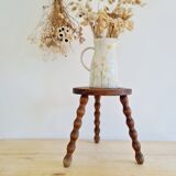 Antique wooden tripod stool