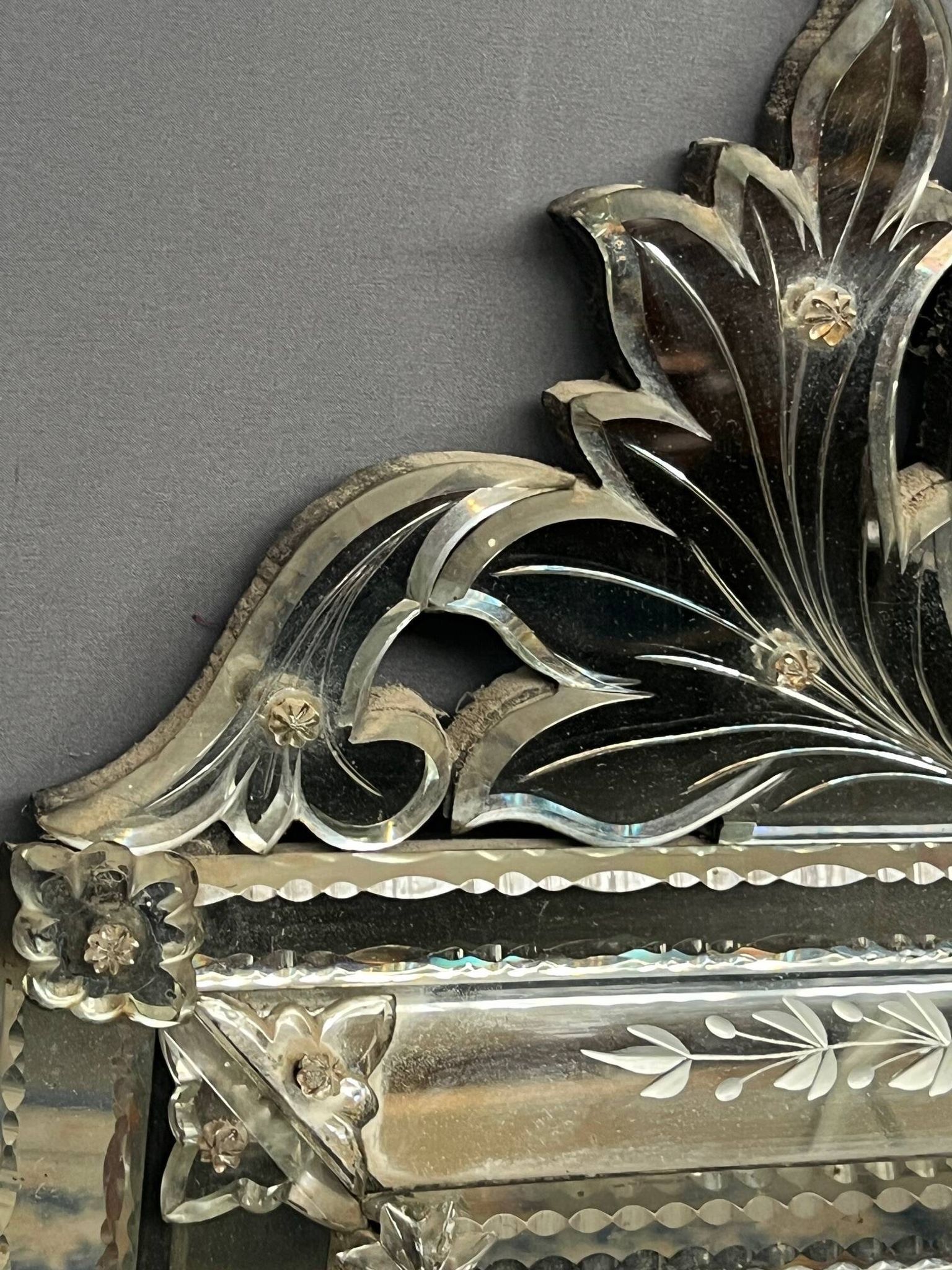 Antique Venetian mirror.
