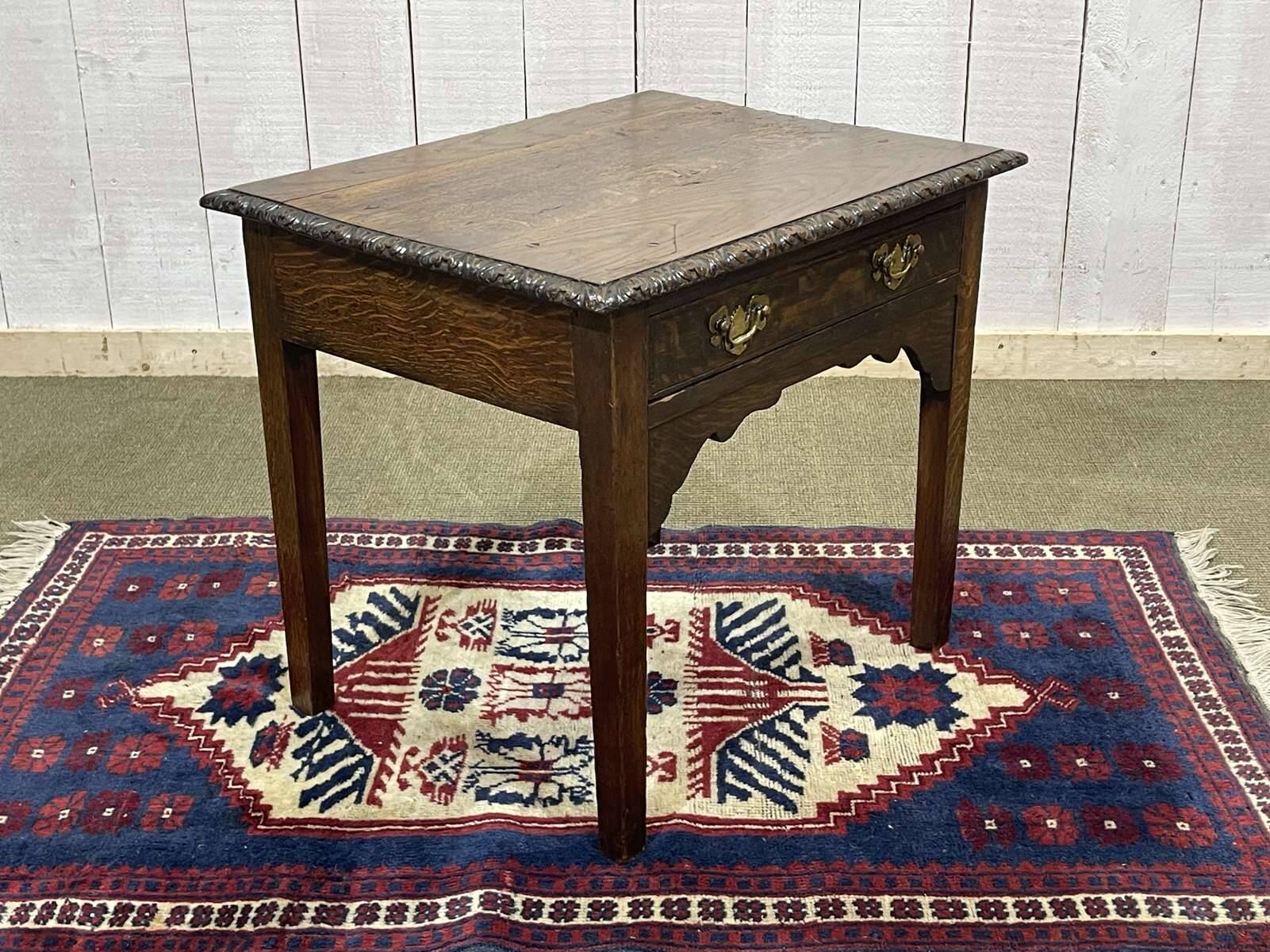19th century English oak side table