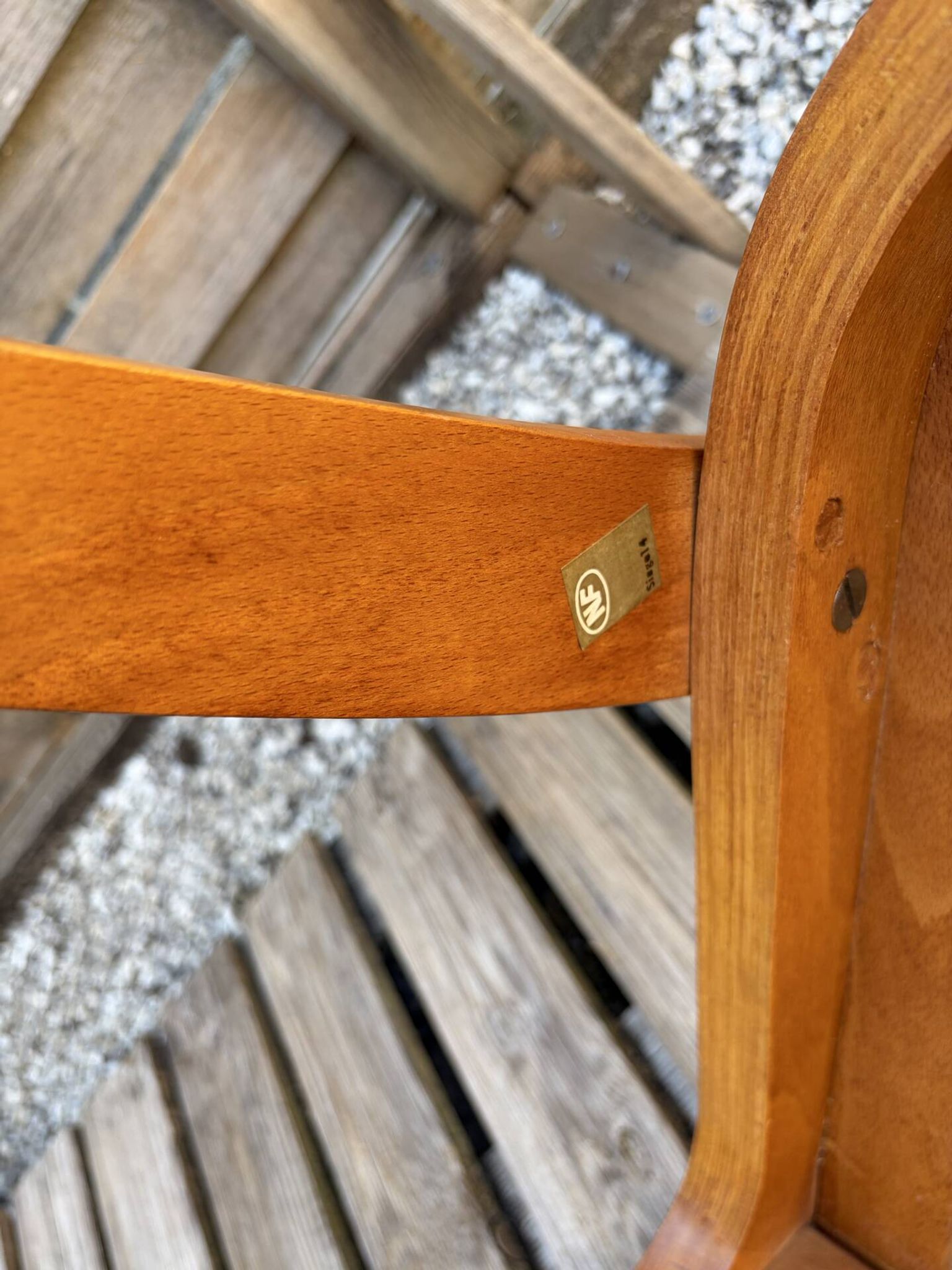 Set of 6 caned chairs by Baumann, gondola model.