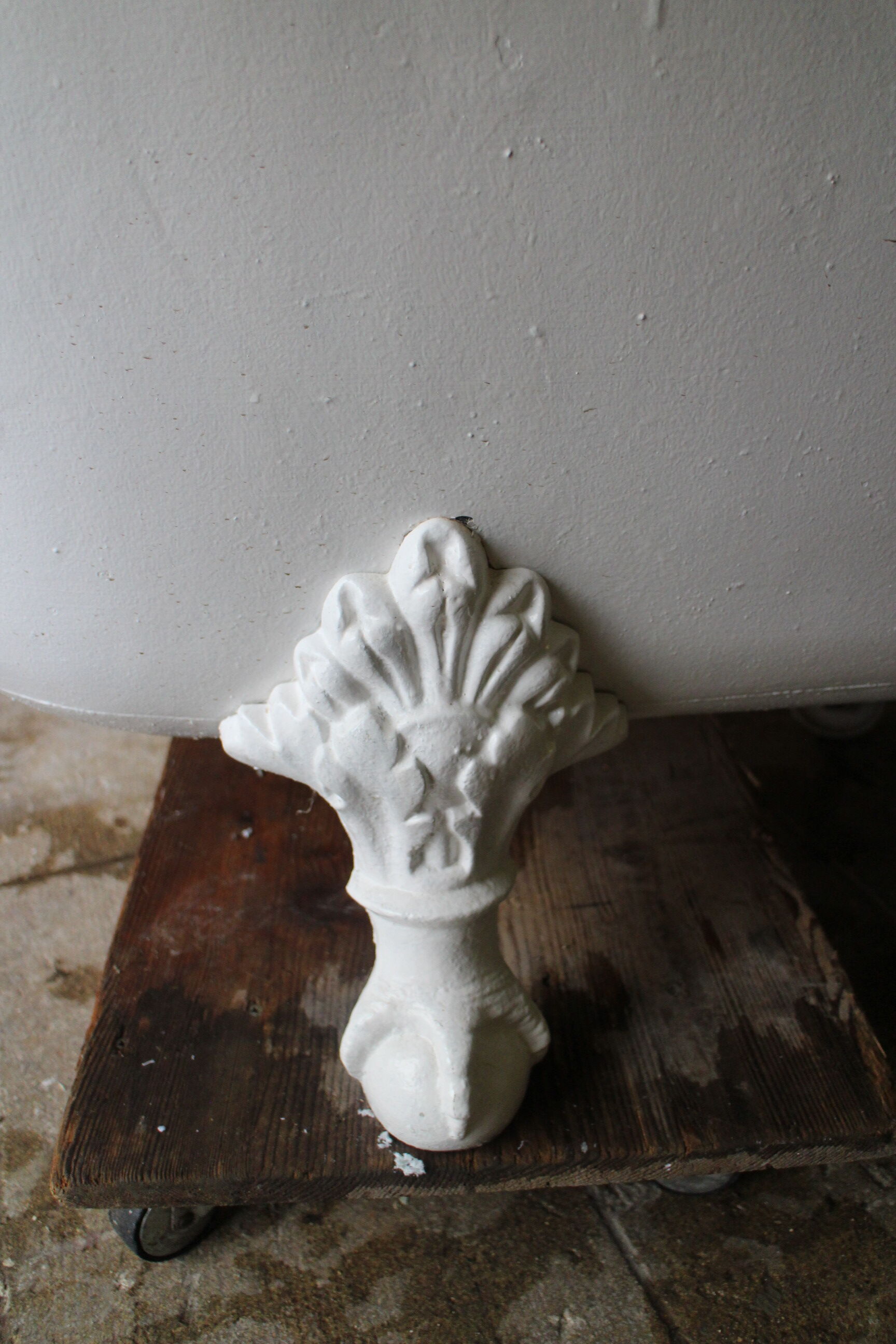 Old cast iron bathtub