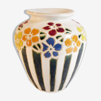 Colorful ceramic vase