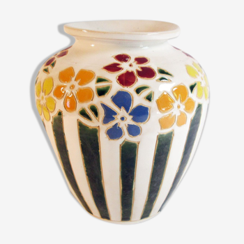 Vase en céramique colorée