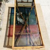 Rattan coffee table and glass