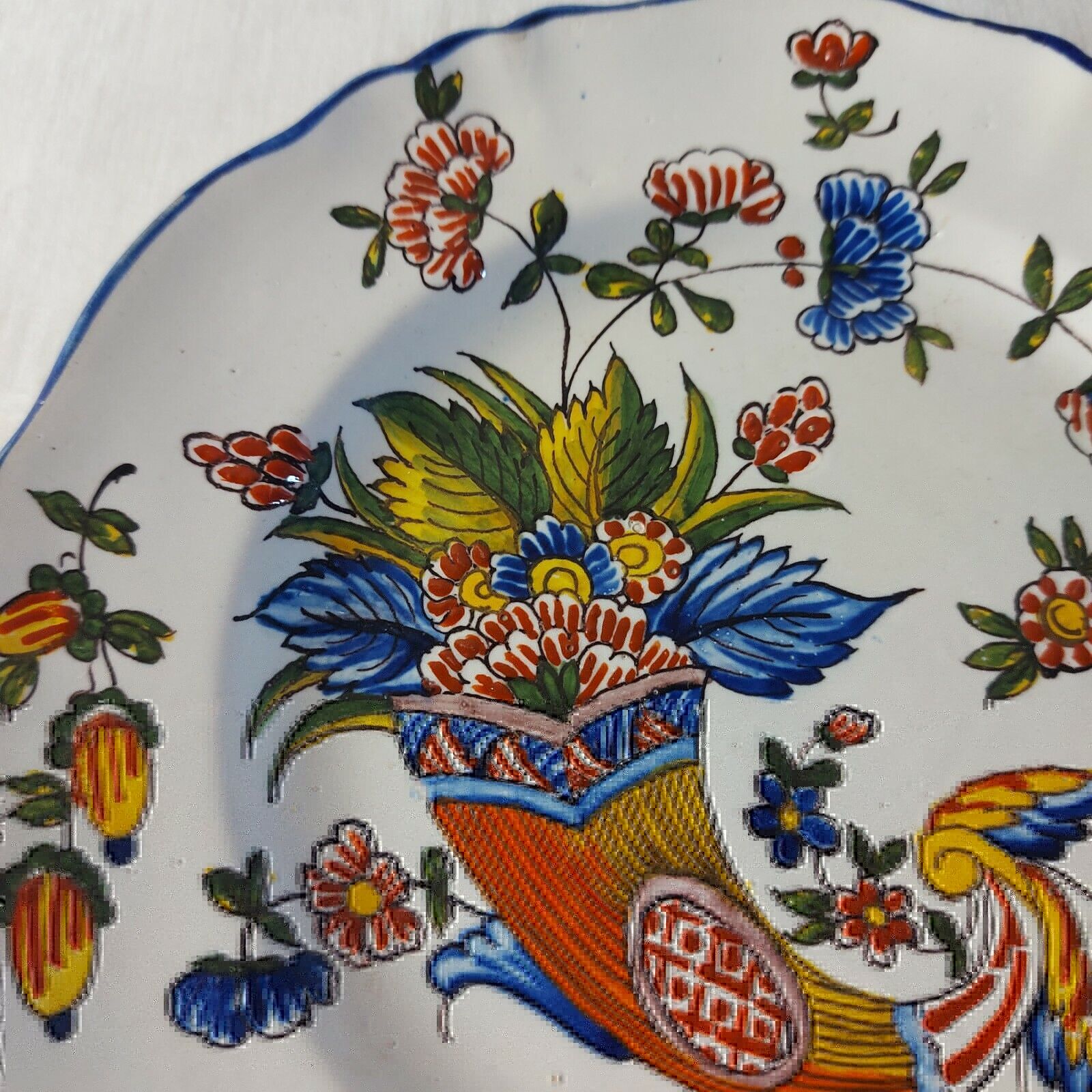 Old plate decoration cornucopia, St Clement