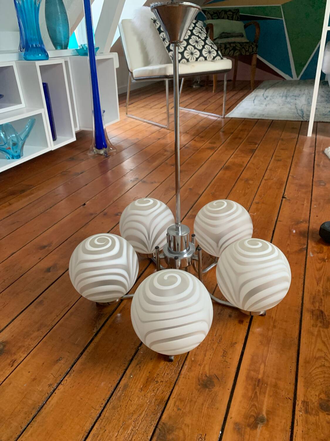 Five-branch chandelier type Spaceage