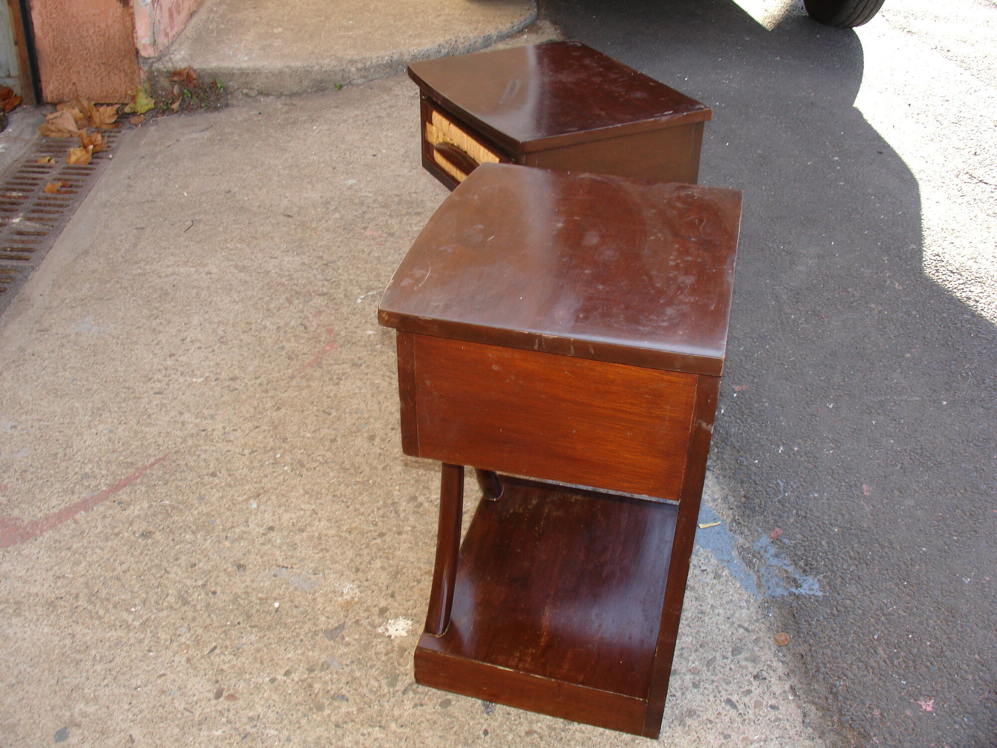 Pair of mahogany nightstands and mulching manufacturing Mexico in 1959