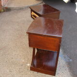 Pair of mahogany nightstands and mulching manufacturing Mexico in 1959