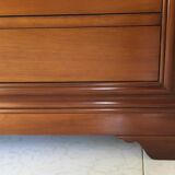 4-drawer chest of drawers in doweled cherry, Louis-Philippe style